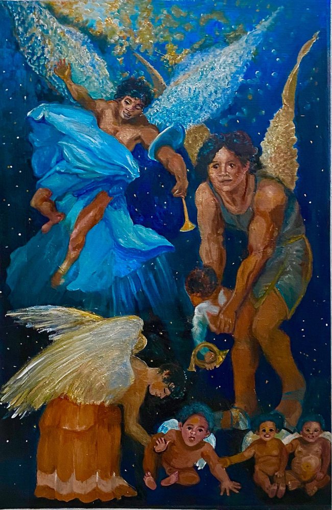 Black Angels — Christian art by Kathleen Deyo