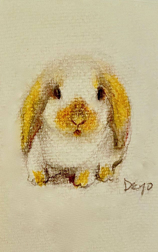 Innocent Bunny — Watercolor giclée print by Kathleen Deyo