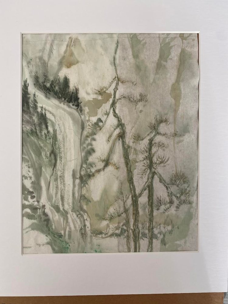 Sumi-e Landscape — Sumi-e ink by Kathleen Deyo