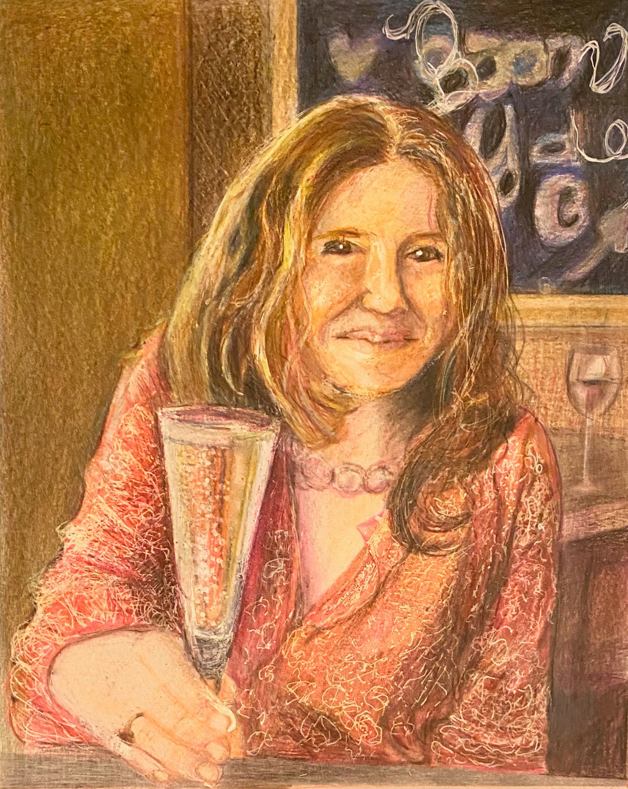 Commissioned watercolor portrait by Kathleen Deyo